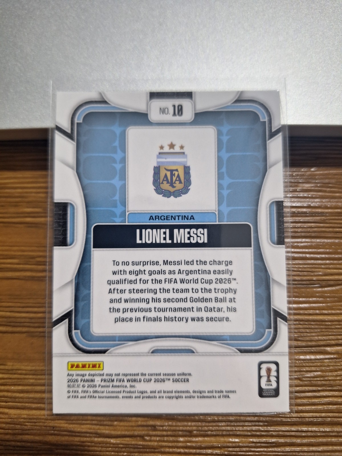2026 Panini Prizm FIFA World Cup #10 Lionel Messi view 2