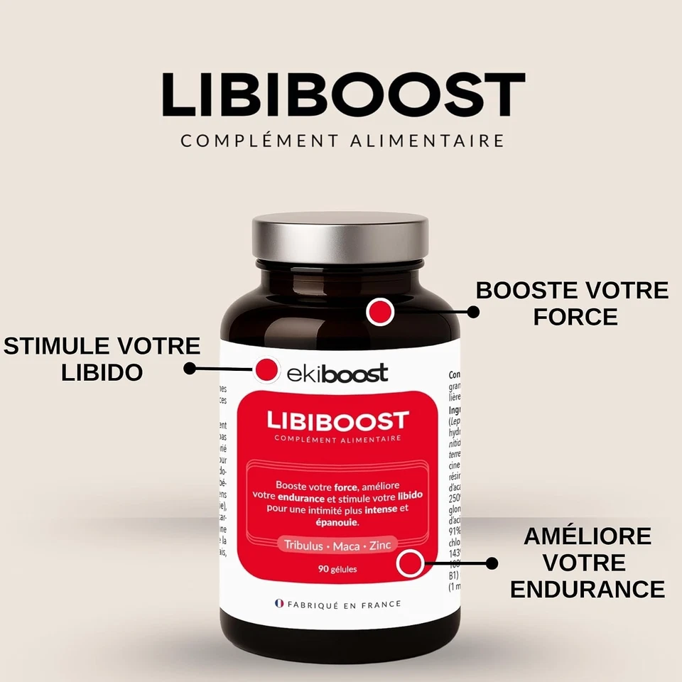 Complément alimentaire homme 90 gélules Maca Tribulus LIBIBOOST - Photo 2/4