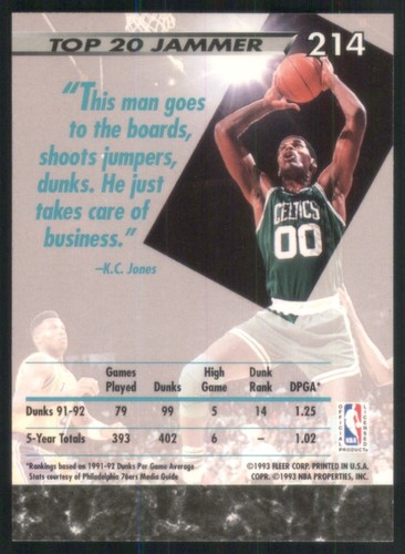 1992-93 Ultra #214 Robert Parish Boston Celtics 44634 - Imagen 2 de 2