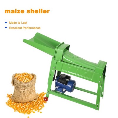 Electric Corn Sheller Machine 480W Automatic Dry Corn Thresher Machine w/2 Wheel