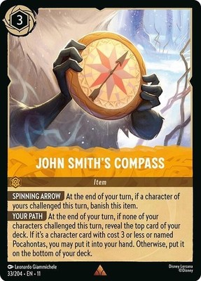 1x John Smith's Compass Lorcana Winterspell Lorcana Set 11