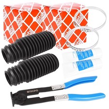 2x FEBI LENKUNG MANSCHETTE SPURSTANGE LENKMANSCHETTE für BMW 5ER TOURING E39