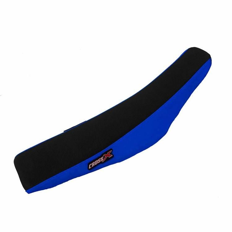 Housse de siège YZ 85 bicolore noir bleu en vinyle renforcé