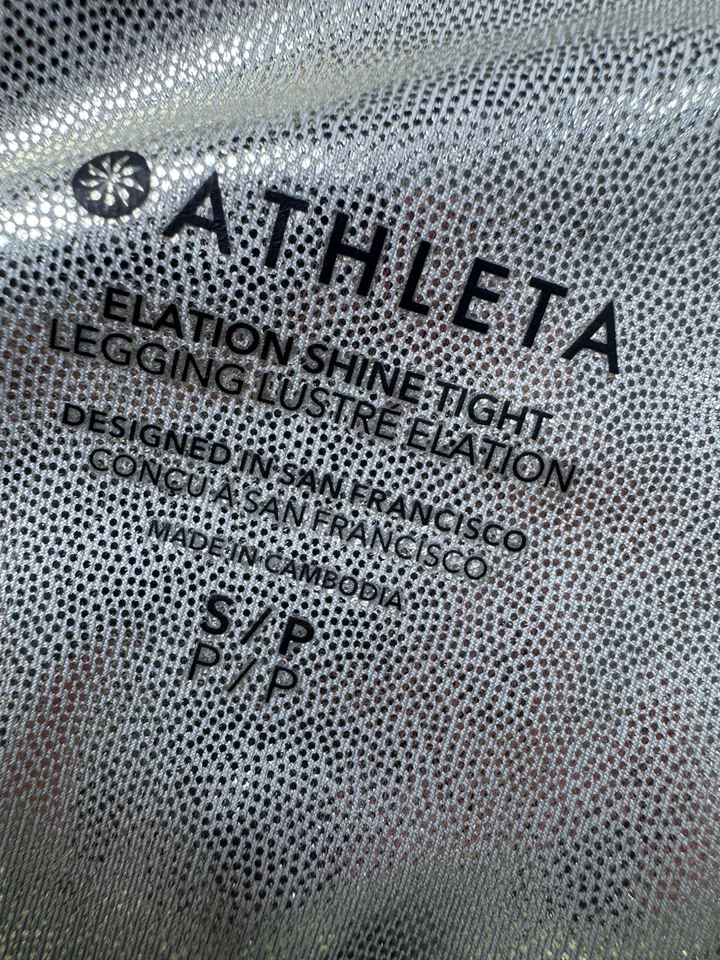 LEGGINGS ATLETA Elation Ultra High Rise SHINE Metálicos Plateados Talla S/P Foto 4 de 4