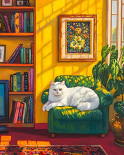 Paint by Numbers for Adults Beginners,White Cat Adult Paint by Number Kits on Ca