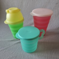 TUPPERWARE JUNGE WELLE BECHER TASSE SHAKER DECKEL ARBEIT ARBEITSSICHERHEIT SAVE