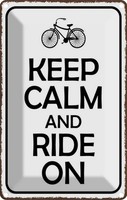 Blechschild 18X12 Cm Keep Calm And Ride On Yoga Deko Geschenk Metall Schild