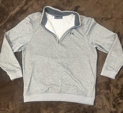 Under Armour ColdGear Herren Quarter-Zip Pullover Sweatshirt Grau Langarm XXL - Bild 2 von 14