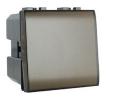 Interruttore campanello scuro 10A 250V compatibile Vimar Plana