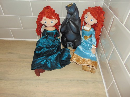 2 Disney Store Brave The Movie Pixar Mérida 20" Peluche Juguete Muñeca y Oso - Imagen 3 de 11