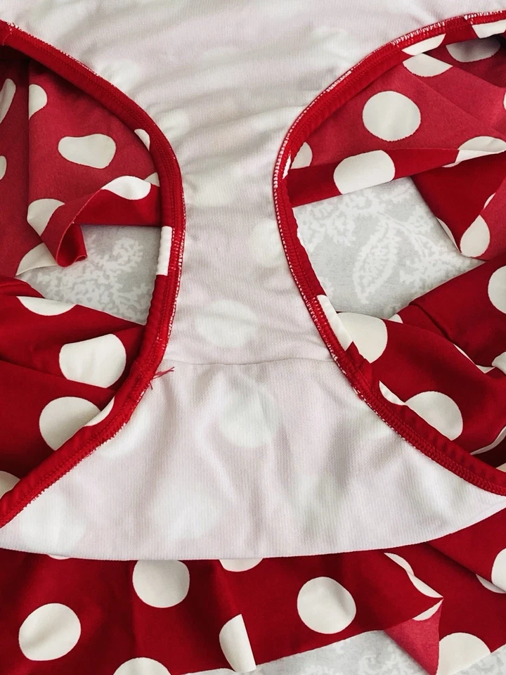 Traje de baño TORRID 2 piezas Minnie Dot hombro frío parte superior talla 2 XL parte inferior peplum talla 3 XXL Foto 3 de 4