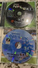 Sega Dreamcast NFL 2K & NFL 2K1 Football Games Lot of 2 &ndash; Clean Discs