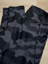 Old Navy Active Go Dry Leggings Girls XXL 18 Black Gray Pull On Elastic Camo