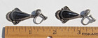 vintage SCREW BACK EARRINGS made MEXICO 925 STERLING black stones MOURNING GOTH — photo 7
