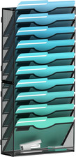 11-Tier Wall File Organizer Hanging Wall File Holder Wall Mount Paper Folder Org