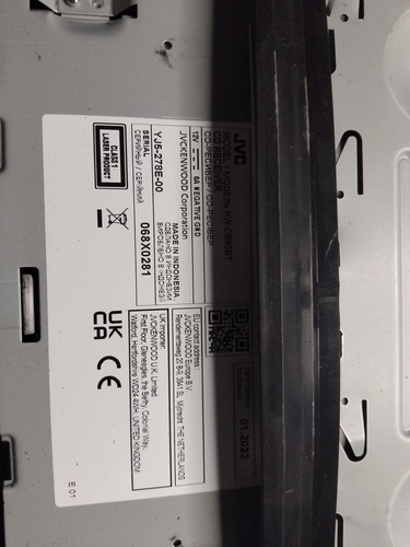 JVC Car Radio Stereo Unit CD/AUX/USB/BLUETOOTH Model: KW-DB95BT - WR/S4 #AG93 - Picture 14 of 16