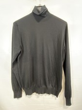 Prada Men's Black Turtleneck Sweater Fine Knit Pullover Size 52