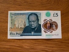 Early Production £5 Five Pound Note AA 34 Lightly Circulated 