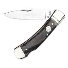 BOKER® Treebrand Lockback Smooth Grey Classic EDC Pocket Knife D2 Bone Back Lock