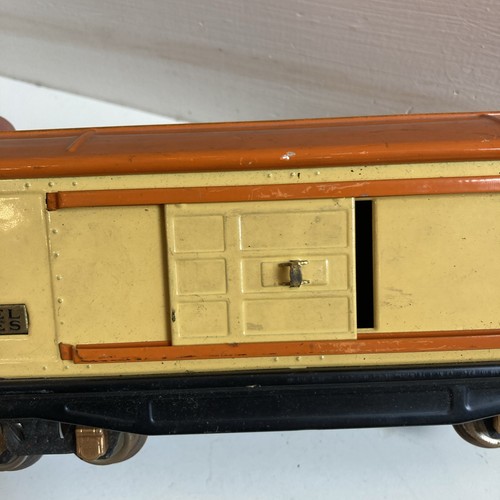 Lionel 814 Güterwagen creme orange Messingverkleidung Vorkrieg Spur O - Bild 5 von 11