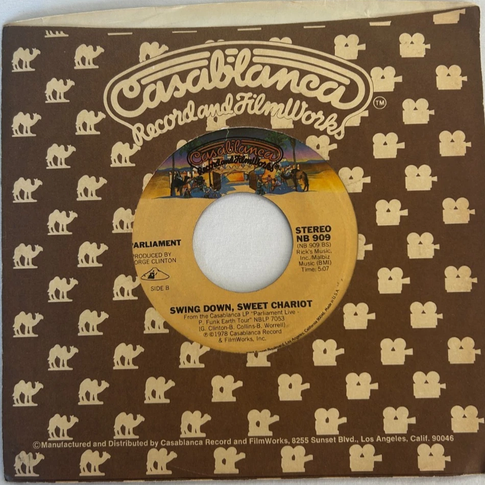 Parliament - Flash Light / Swing Down - 7" Casablanca 45 rpm - George Clinton EX Foto 2 de 3