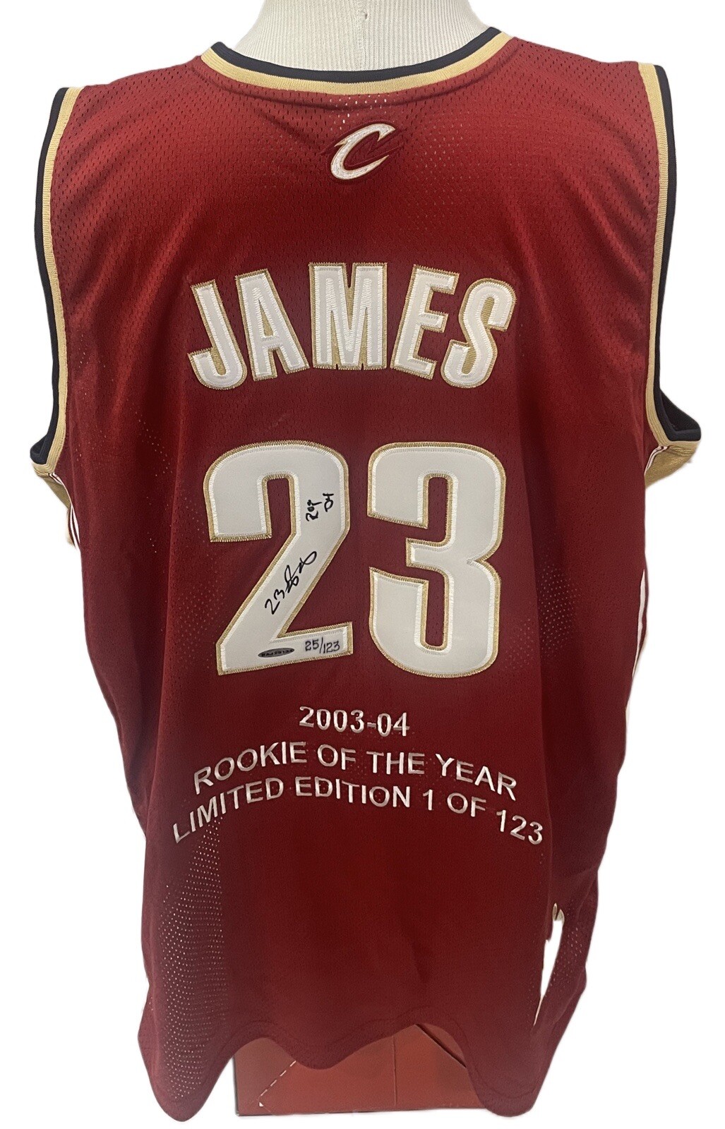 LeBron James Autographed Signed Cleveland Cavaliers Cavaliers Reebok Authentic ROTY Jersey Mint Auto /123 UDA 