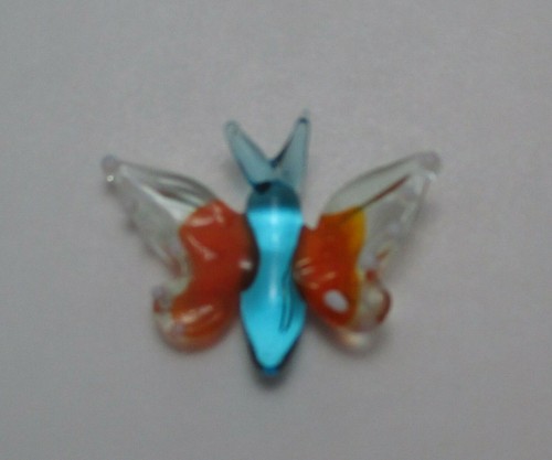 M3 Fancy Butterfly MINIATURE GLASS FIGURINE art mini tiny world 661371890746 - Picture 2 of 6
