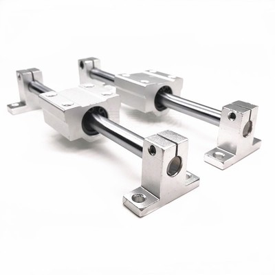 Ideaker OD10mm 200mm Length Silver Vertical Linear Shaft Optical Axis & CNC Linear Rail Support Set of 3 Rail Linear Shaft Bearing Ideaker OD10mm 200mm Length Silver Vertical Linear Shaft Optical Axis & CNC Linear Rail Support Set of 3 Rail Linear Shaft Bearing