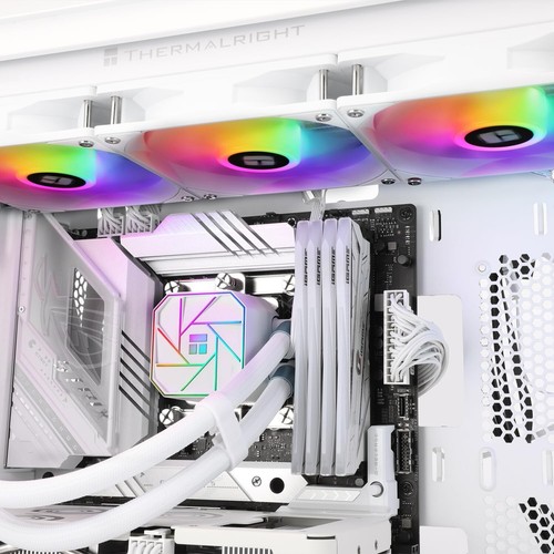 Thermalright Aqua Elite 360 White V3 Water Cooling CPU Cooler 3 PWM ARGB Fans - Afbeelding 6 van 6