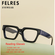 Men Women Thick Frame Anti Blue Light Reading Glasses Square Retro Glasses