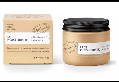 UpCircle Face Moisturiser with Vit E Ale Vera 60ml Natural Vegan New In Box