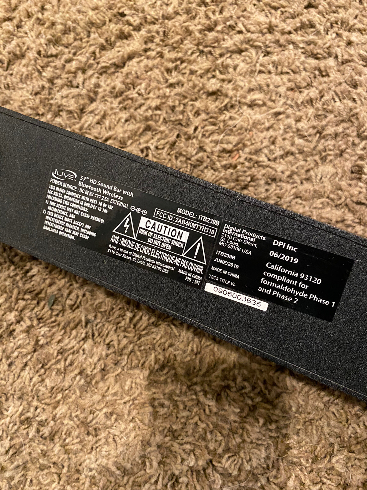 iLive 37” HD Bluetooth Soundbar ITB239B Soundbar Only eBay