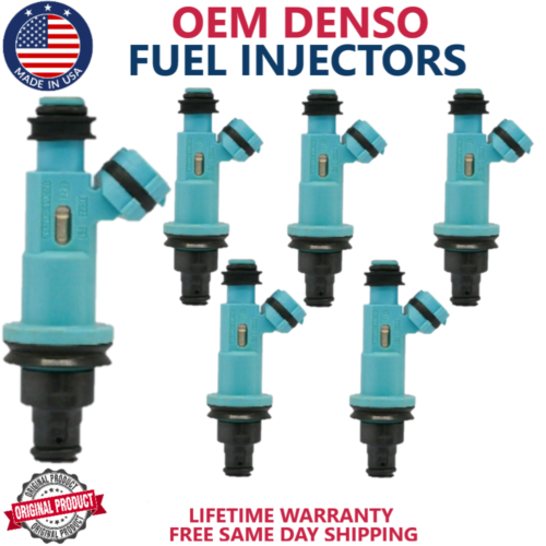 NEW x6 OEM DENSO FUEL INJECTORS FOR 2001 2002 2003 2004 2005 Lexus IS300 3.0L V6 - Picture 1 of 3
