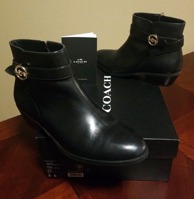 coach debi leather bootie