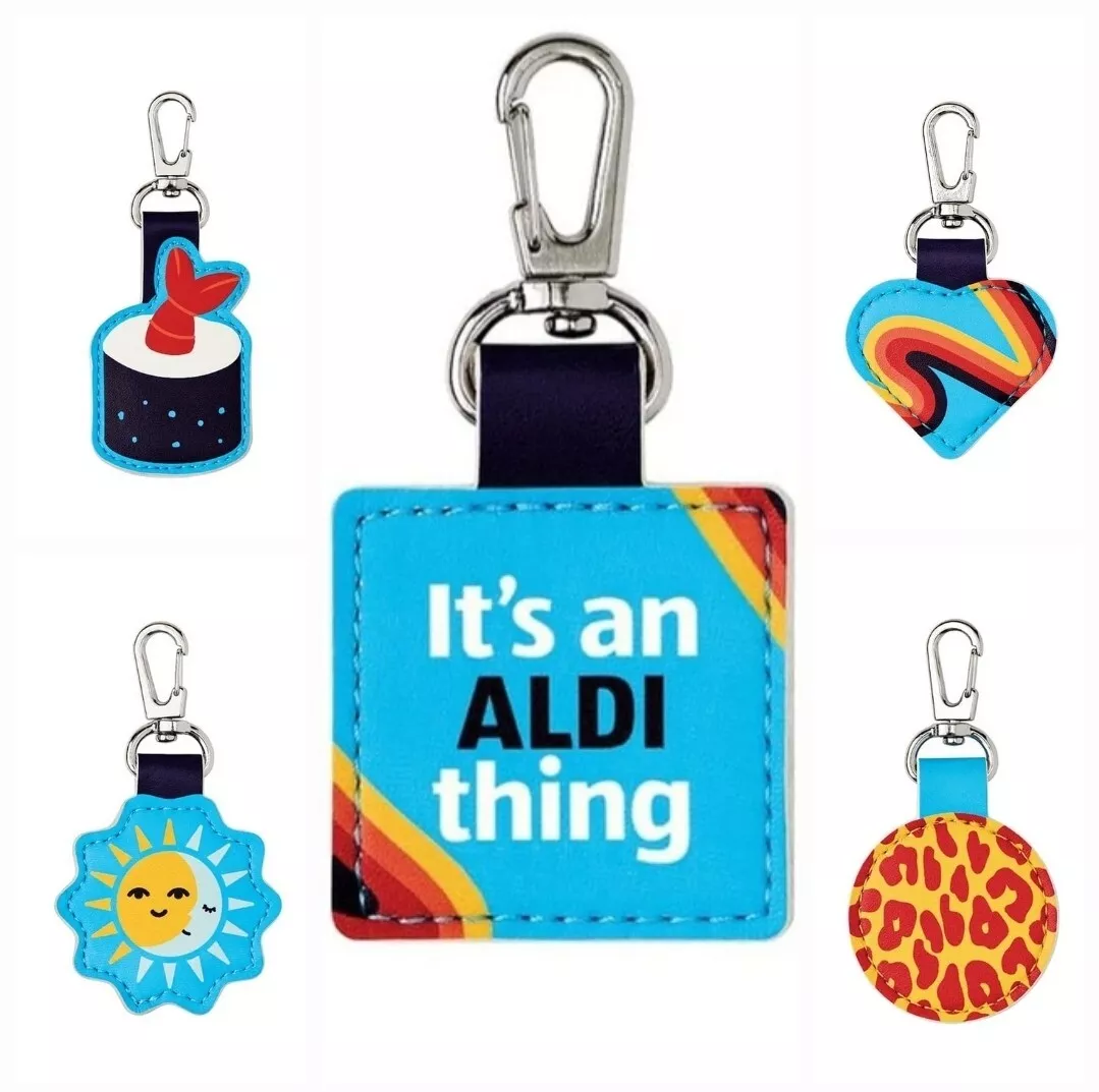 ALDI Coin Holder* Sun, Heart, Leopard, Sushi, Its Aldi Thing Quarter  Keychain | eBay