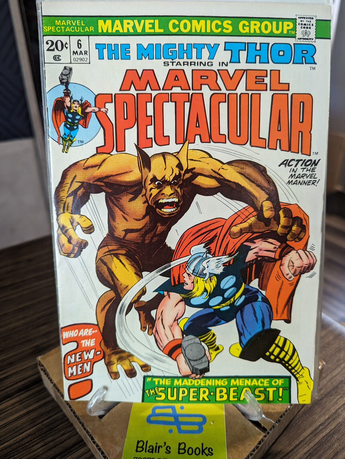 Bronze Age MARVEL SPECTACULAR #6 [1974] VF- 7.5; Lee/Kirby Reprint of Thor #135