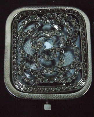 Handmade Russian Enameled Copper Mirror ''Stones in Semicircles'' 7001-01W