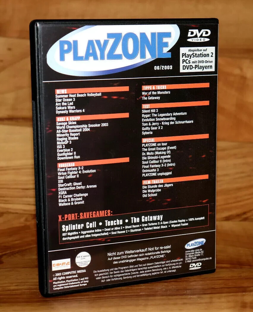 Playzone DVD Video Trailer Silent Hill 3 Rygar Final Fantasy X-2
