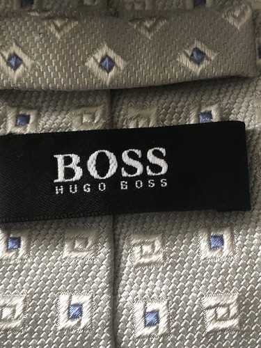 Hugo Boss Men’s Lots Of 10 Striped/Geometric 100% Silk Ties - Made in Italy - Picture 9 of 12