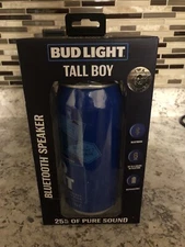 NEW BUD LIGHT Tall Boy Bluetooth Speaker Tailgates Parties Pool FAST SHIP!