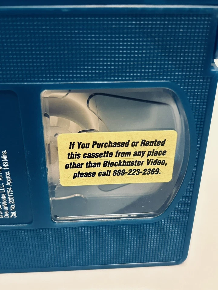 Cast Away VHS Blue From Blockbuster No Box - Image 3 of 3
