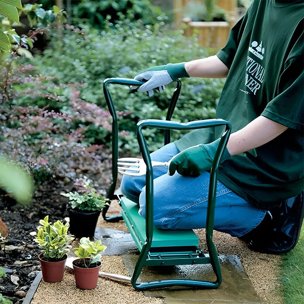 Folding Portable Garden Kneeler Foam Knee Pad Stool Seat Gardening