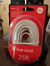 GE White Phone Line 12193 Cable Cord 25 ft Brand New in packaging