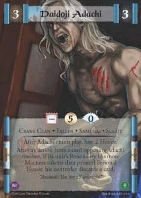 Legend of the Five Rings L5R CCG CoM Coils of Madness Daidoji Adachi Full Bleed
