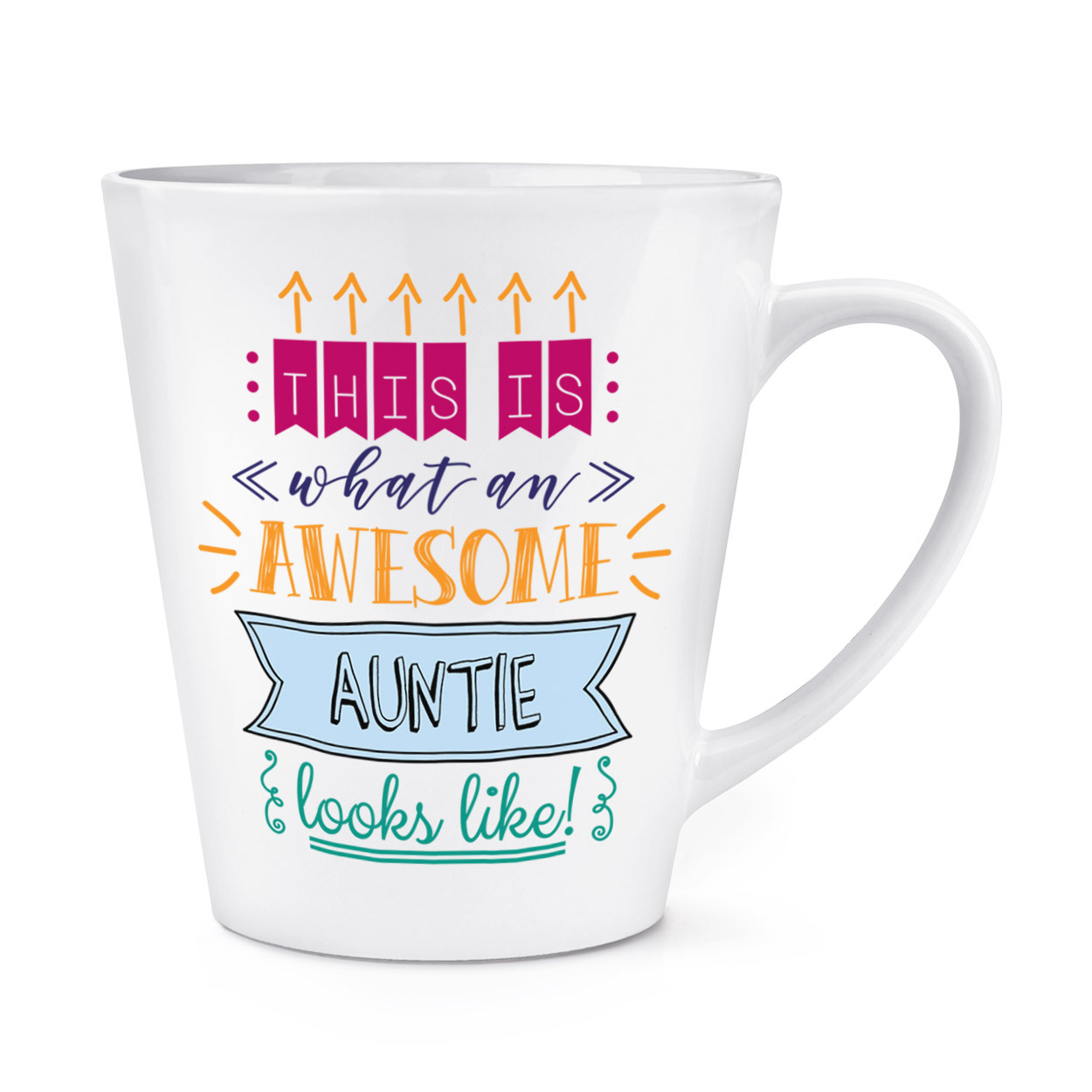 This Is What An Awesome Auntie Looks Like 12oz Latte Mug Cup - Funny Gift