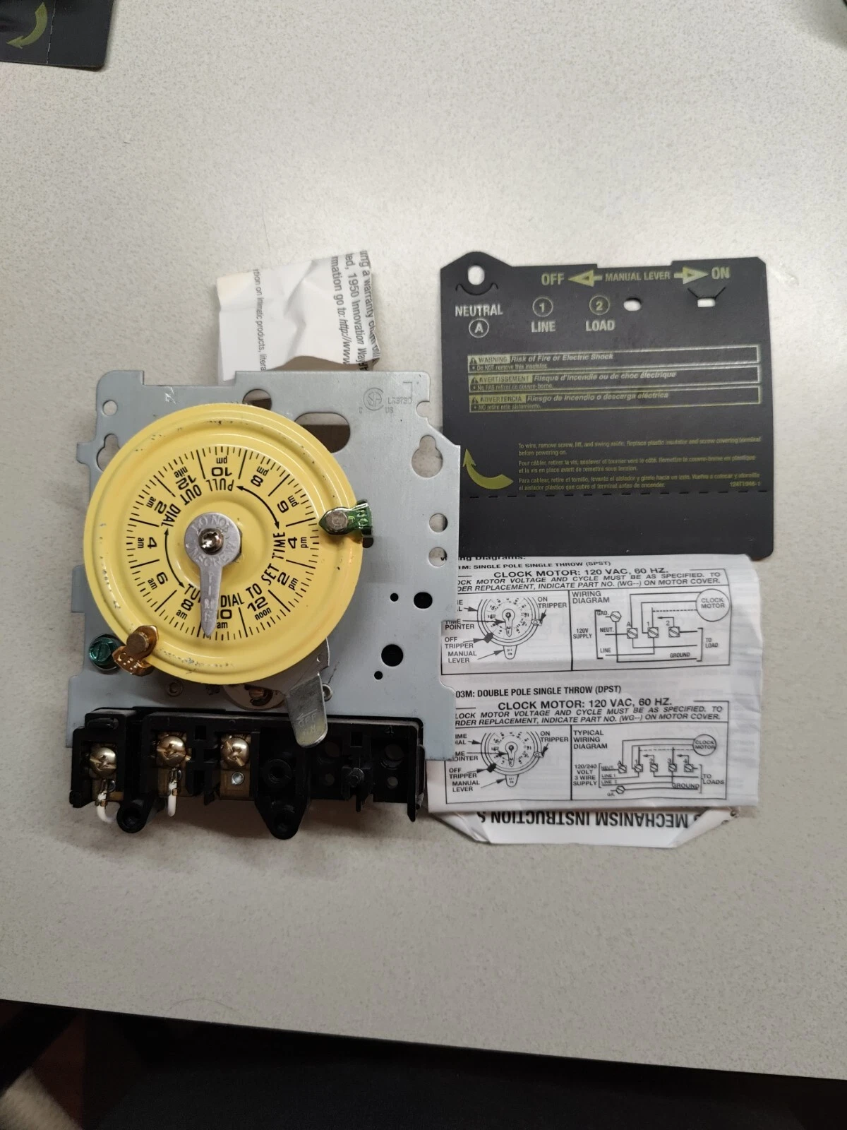 Intermatic T101M Mechanical Timer - Mechanism ONLY