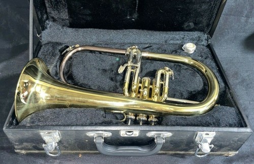 JL Flugelhorn FH-2710 with Carrying Case Wind Instrument Bright Brass READ