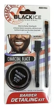 Black Ice Barber Detailing Kit Enhance Beard Darkest Brown or Charcoal Black NEW