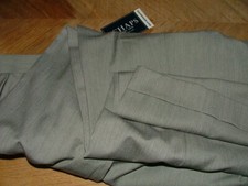 NEW WT $70 CHAPS DRESS PANTS SIZE 40 X 30 POLYESTER RAYON GRAY SOLID  #155