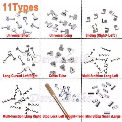 Dental Orthodontic Crimpable Hook Stops Type Universal Cross Tube/Mini/Stop Lock